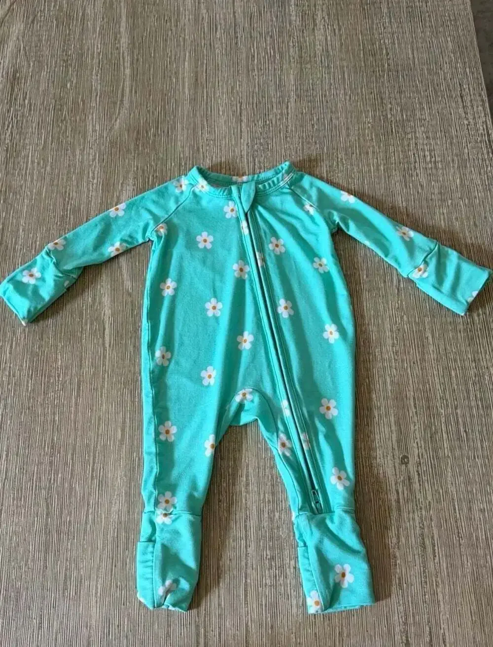 NWOT Silks Design Bamboo Infant Romper in Neon Flowers